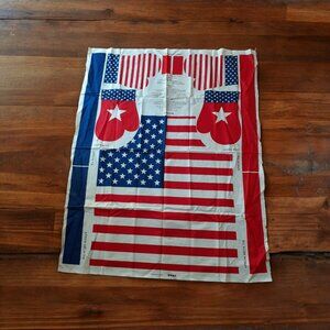 Fabric Panel Patriotic Apron 4th of July Stars Stripes Flag Oven Mitt Vintage
